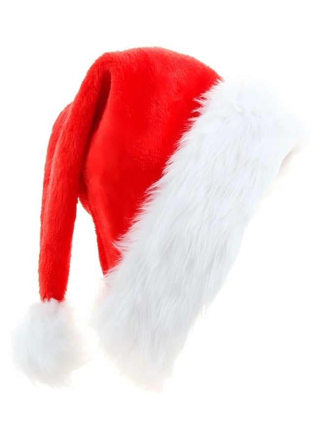 Lumadecor Santa Hat for Adults, Comfort Velvet Christmas Hat, Xmas Party Hat for Women Men, New Year Festival Supplies (Red) - Image 2